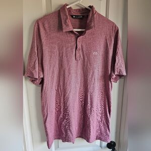 Travis Mathew Burgundy Polo Shirt